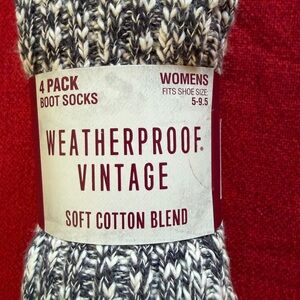 Weatherproof Vintage Black and White Women's Boot Socks - 4 Pack